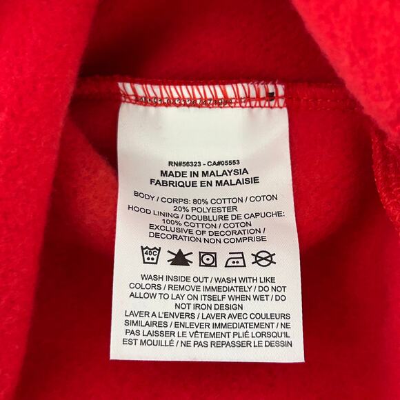 University of Georgia Bulldogs Nike Colorblock Pullover Hoodie Red - Picture 11 of 12